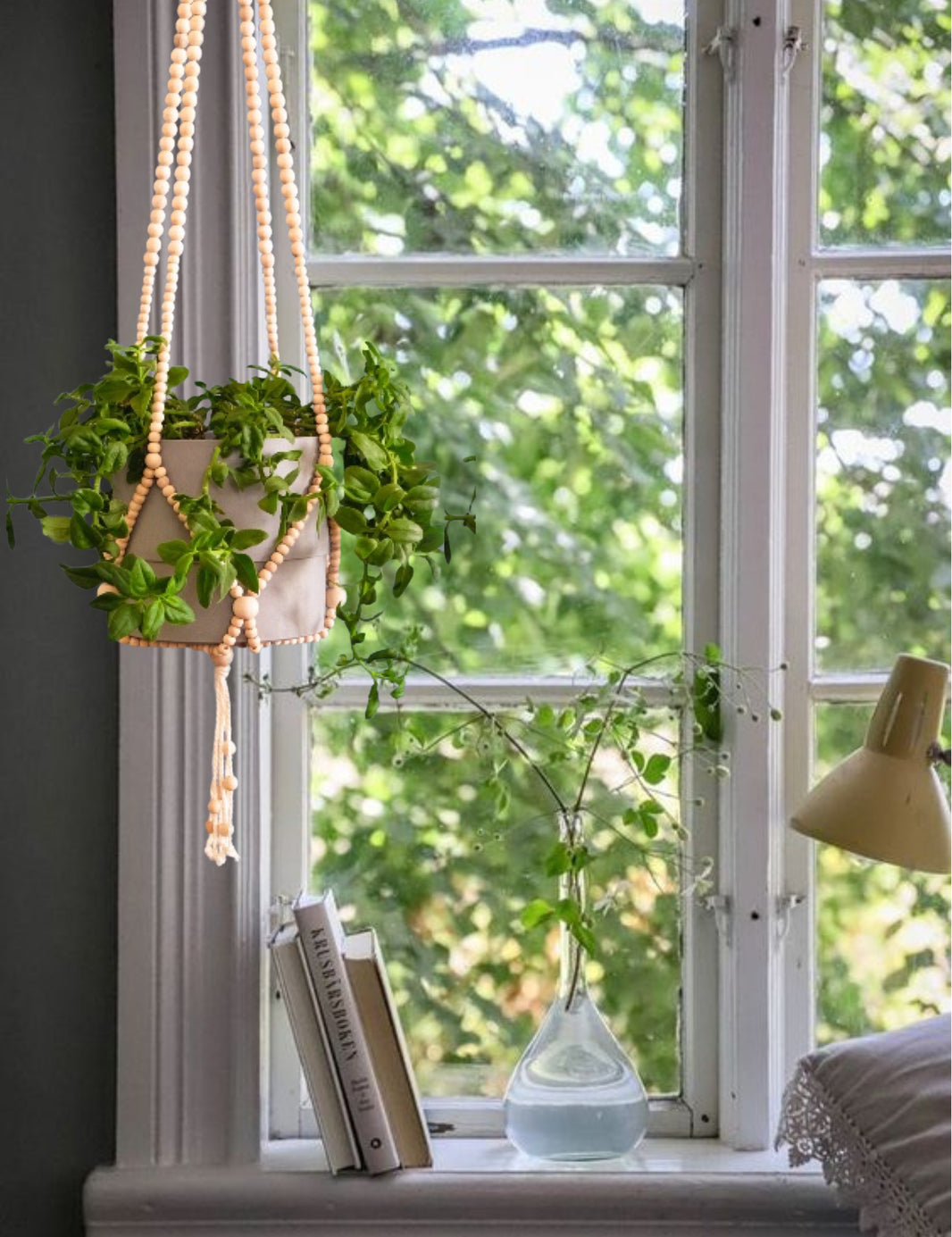 Boncuklu Saksı Askısı 75 cm