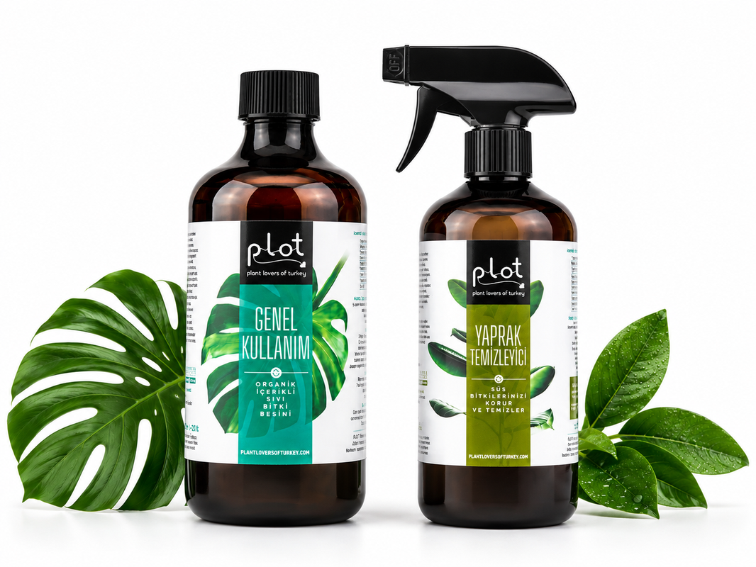 General Plant Care Set: 500 ml Flowering & Non-Flowering Plant Food + 500 ml Leaf Cleaner & Protector Spray