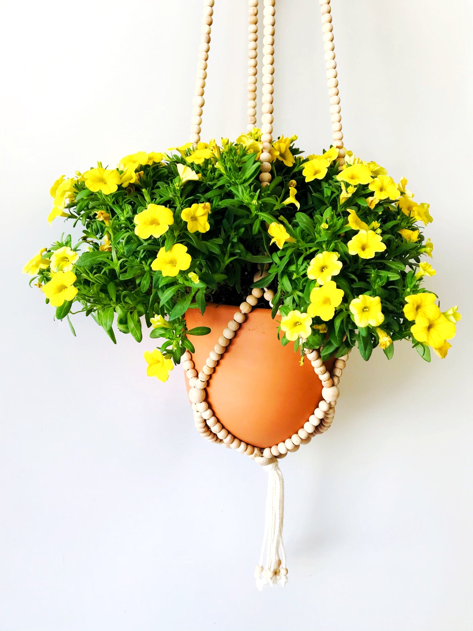 Boncuklu Saksı Askısı 75 cm