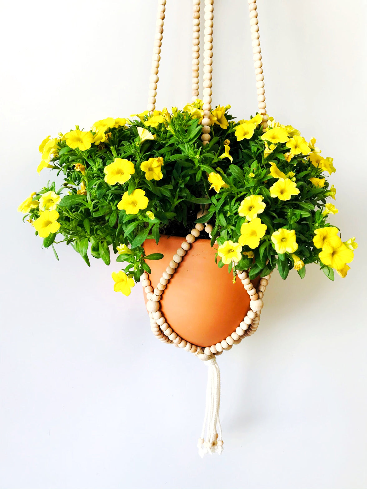 Boncuklu Saksı Askısı 75 cm