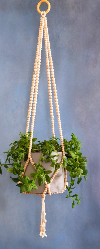 Boncuklu Saksı Askısı 75 cm