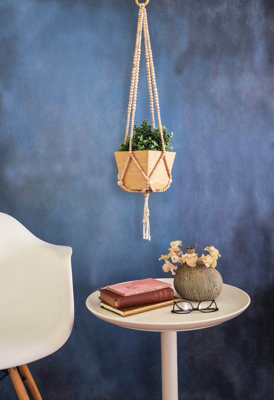 Boncuklu Saksı Askısı 75 cm