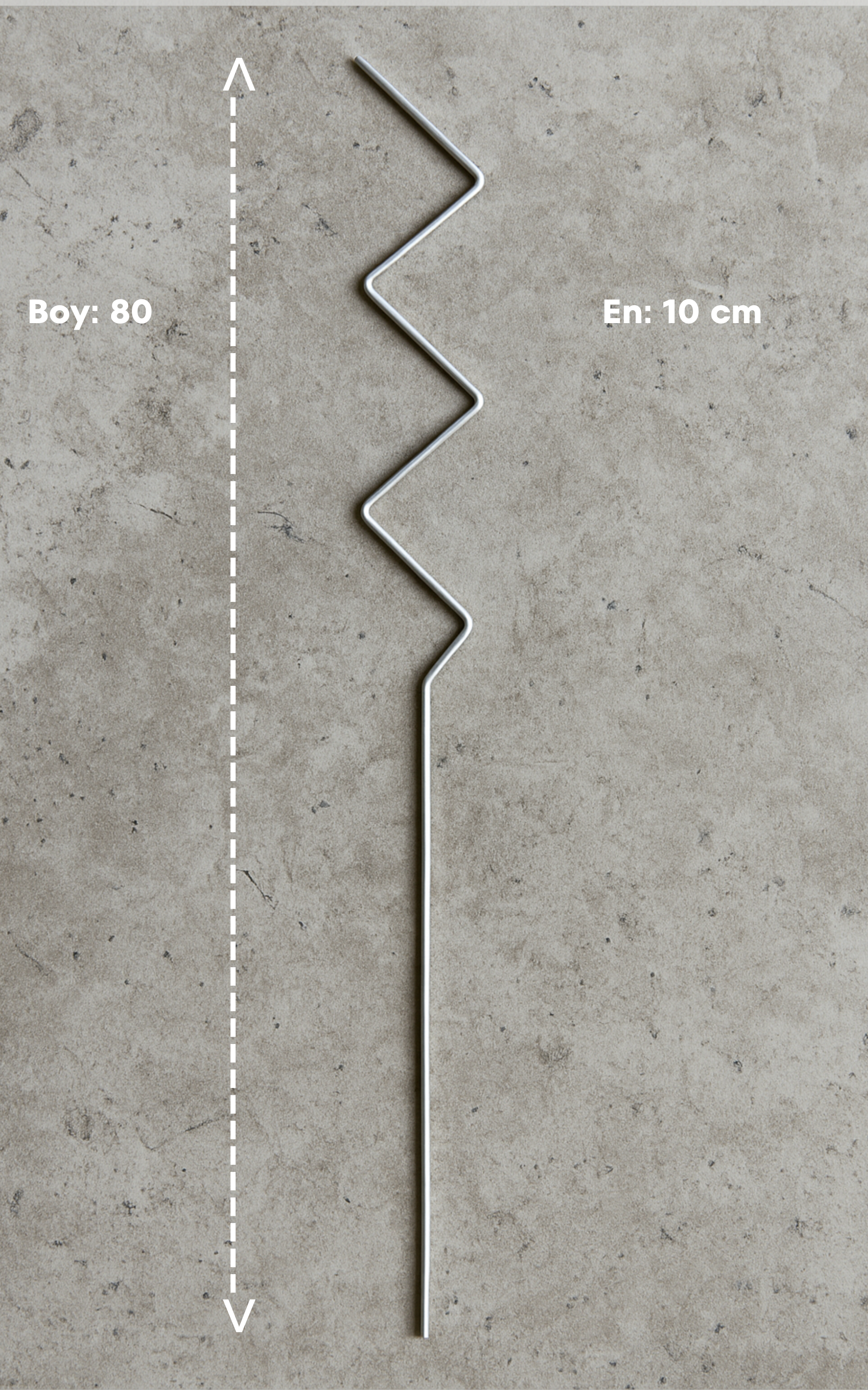ZİKZAK Metal Bitki Desteği 80 cm