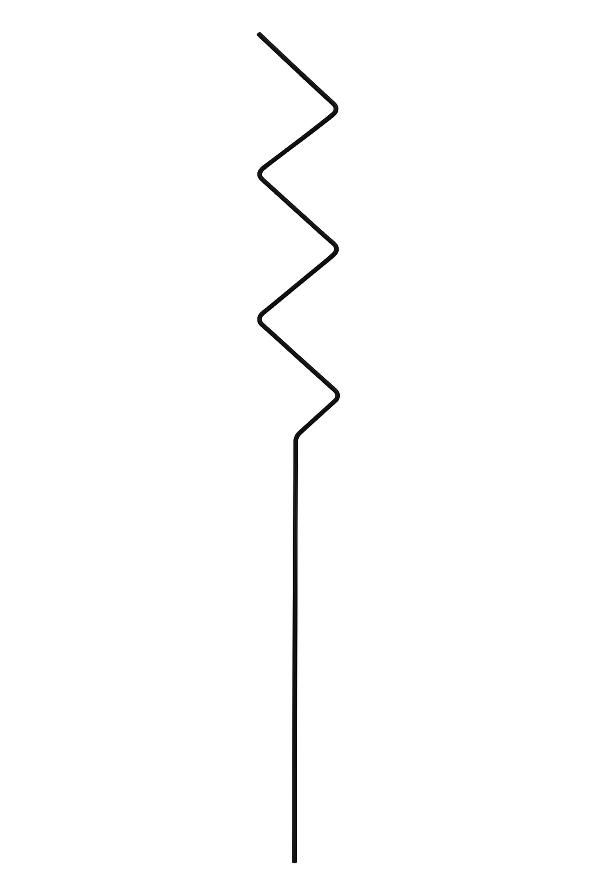 Metal Plant Support Zigzag Model 80 cm Black for Climbing Large-Leaved Plants