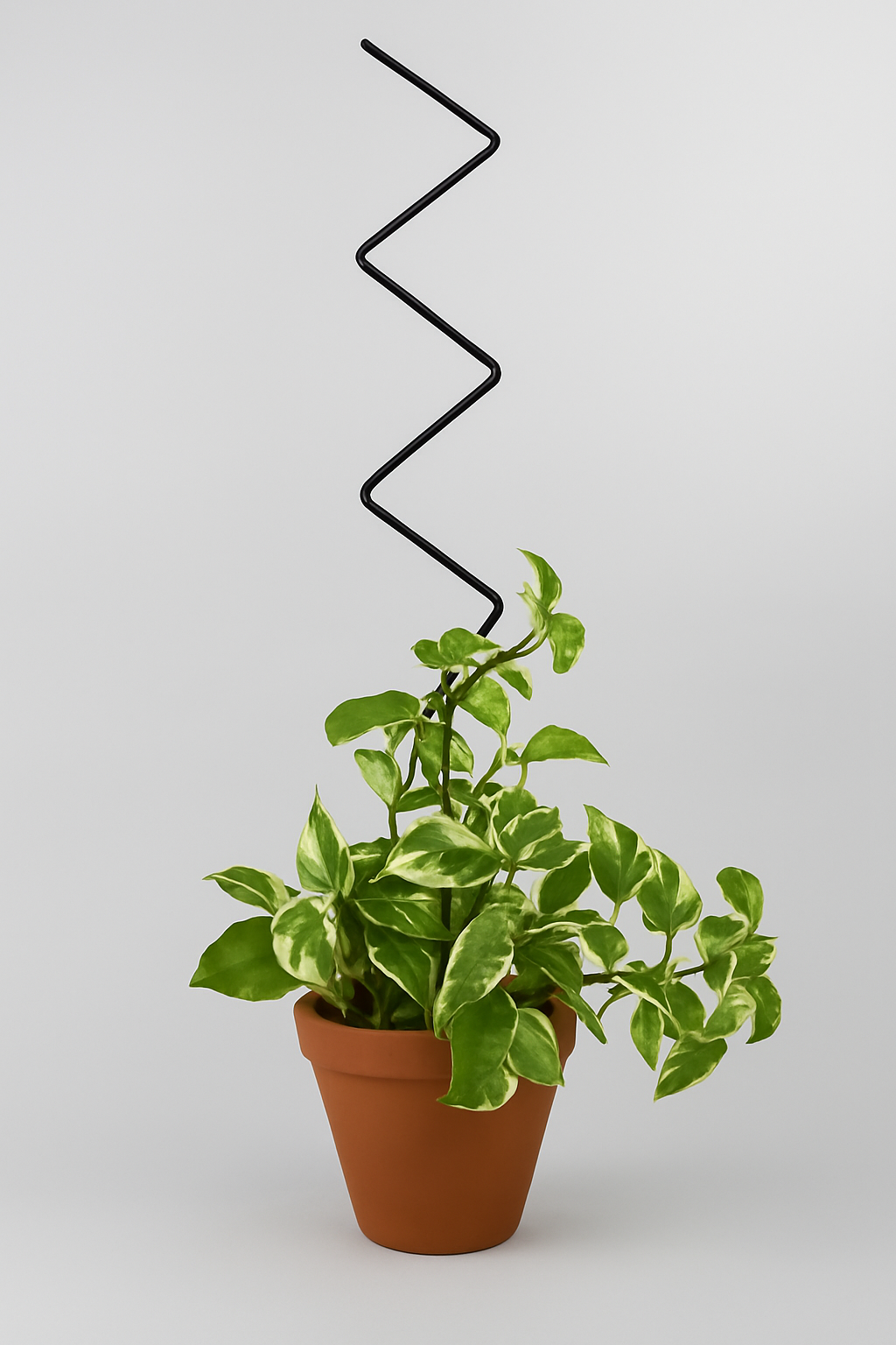 Metal Plant Support Zigzag Model 80 cm Black for Climbing Large-Leaved Plants