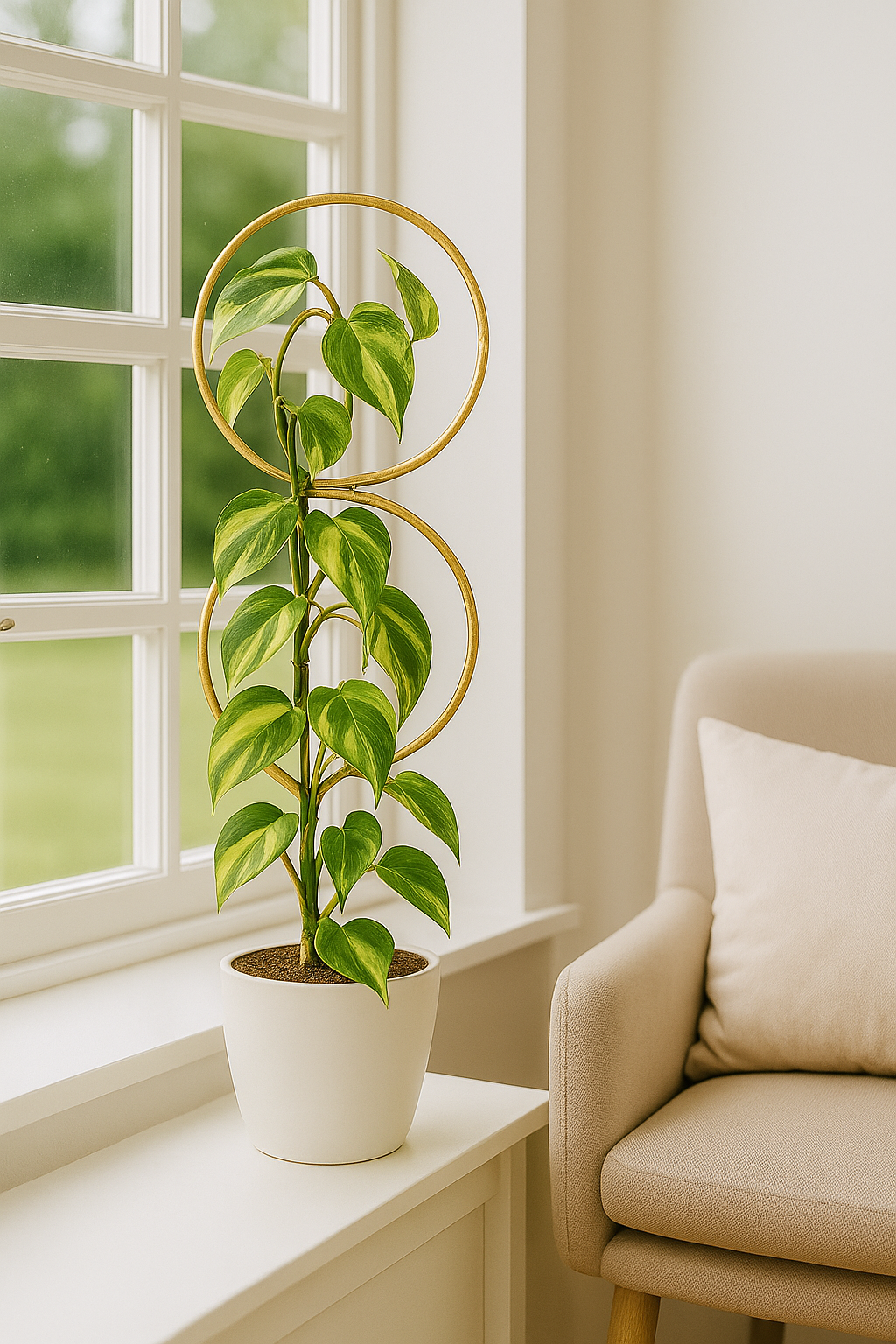 ÇİFT HALKA Metal Bitki Desteği 56 cm