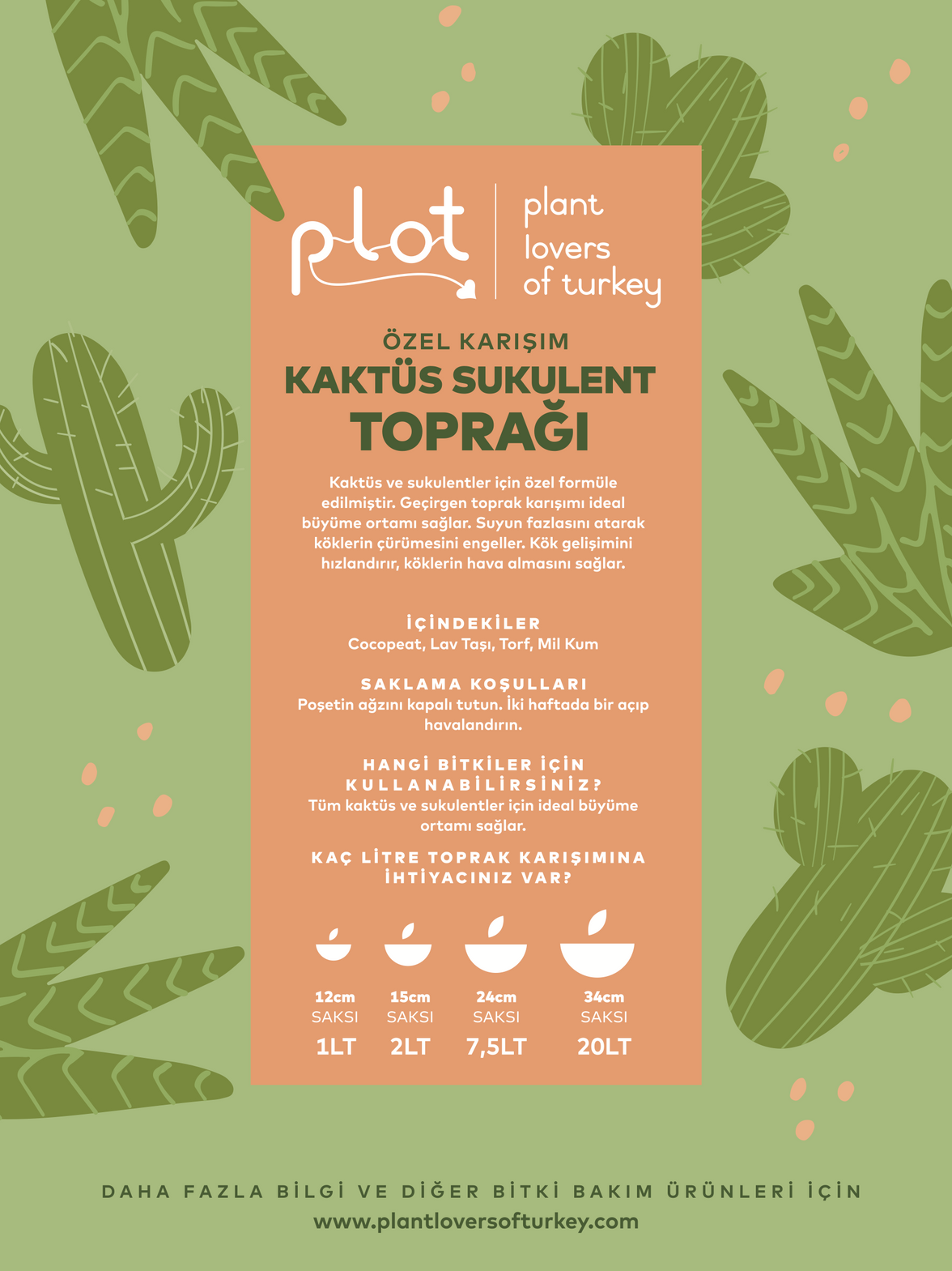 Kaktüs Sukulent Toprağı 10 litre