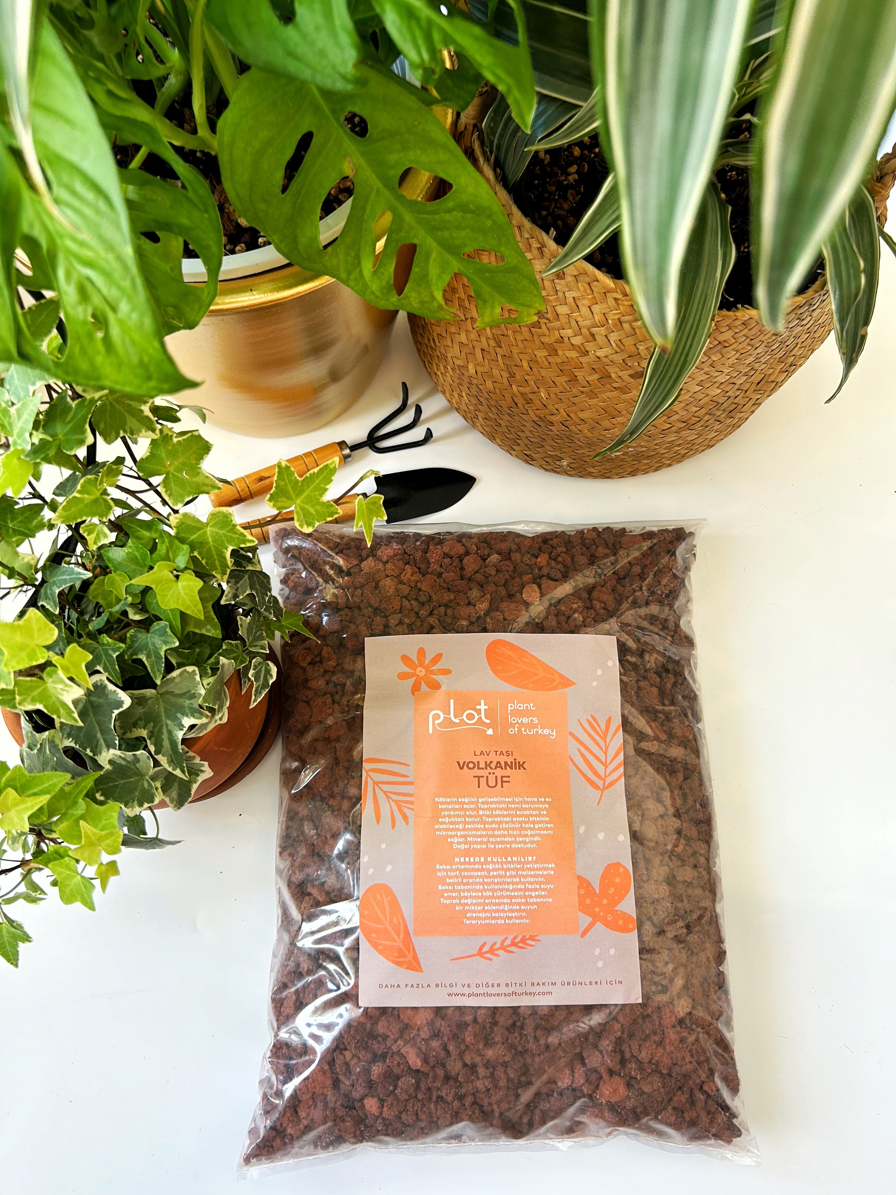 Lava Stone 1 Liter Volcanic Tuff Pumice Scoria Add to Potting Soil