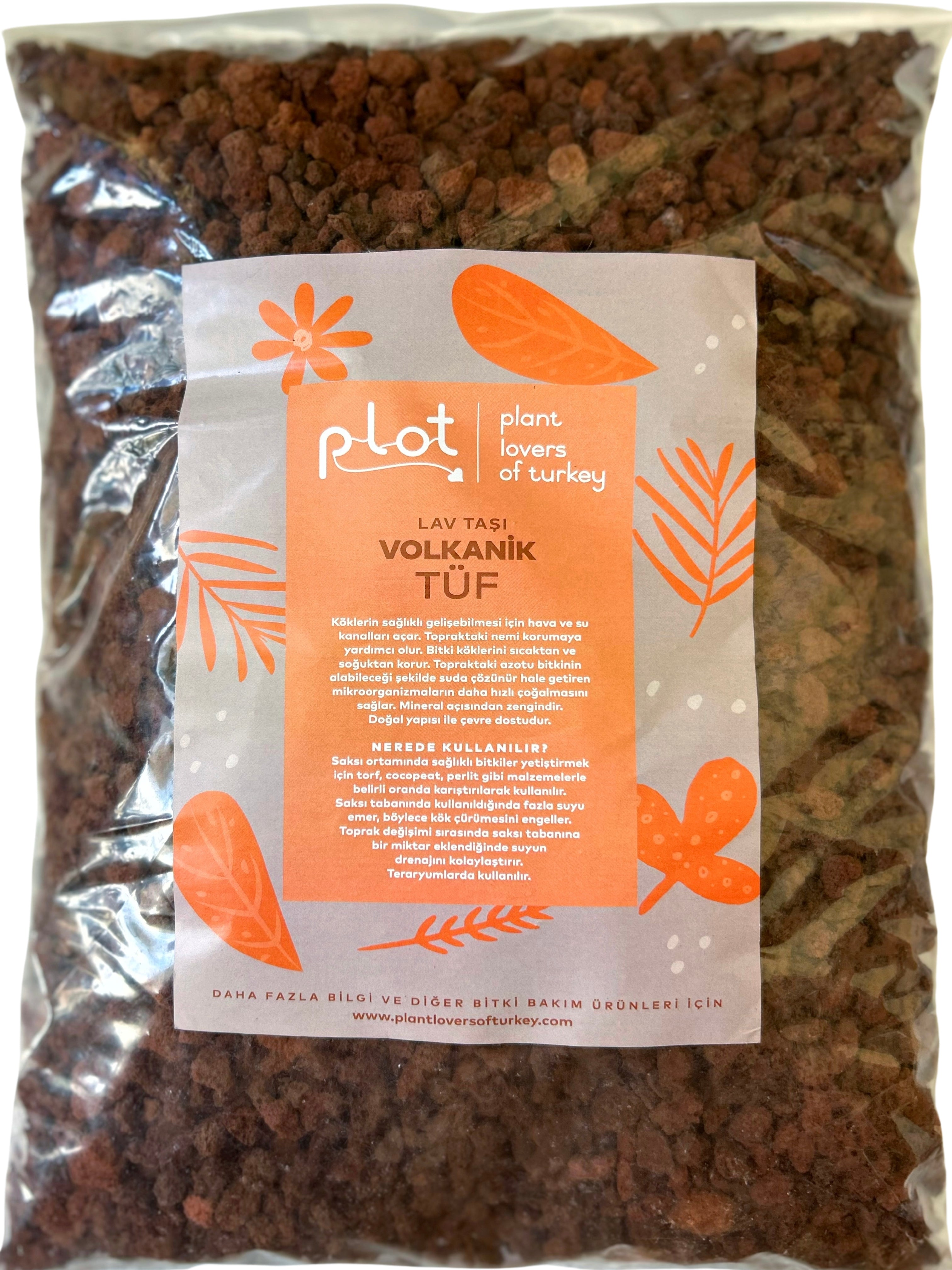 Lava Stone 1 Liter Volcanic Tuff Pumice Scoria Add to Potting Soil
