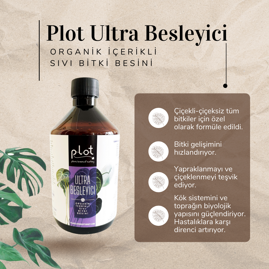 Çiçekli ve Çiçeksiz Bitkiler İçin Ultra Besleyici Bitki Besini 500 ml